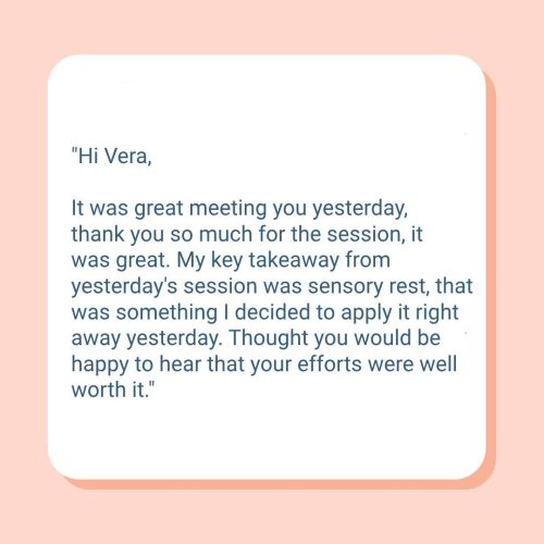 Talk Therapy With Vera - Testimonial - Workshop Testimonial 18